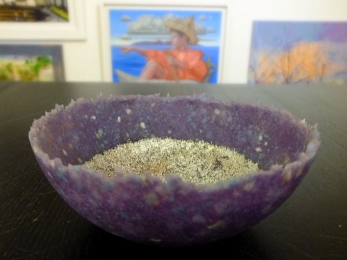 Purple and Silver Bowl