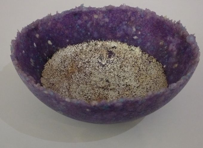 Purple and Silver Bowl
