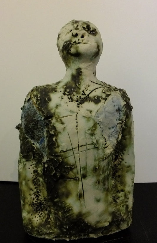 Image of Green and White Figure II by Anna Donovan