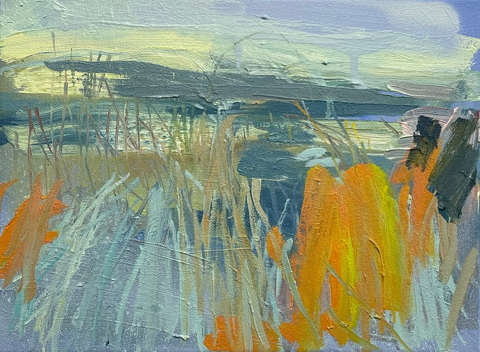 Image of Orange Frosted Grasses by Lisa Ballard ARUA