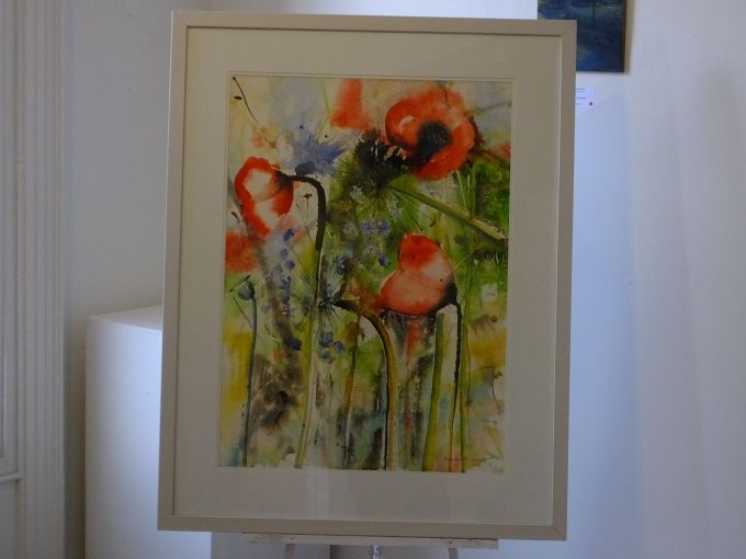 Agapanthus, Poppies, Wind and Rain