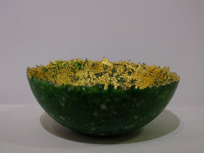 Image of Green and Gold Vessel by Alison Lowry