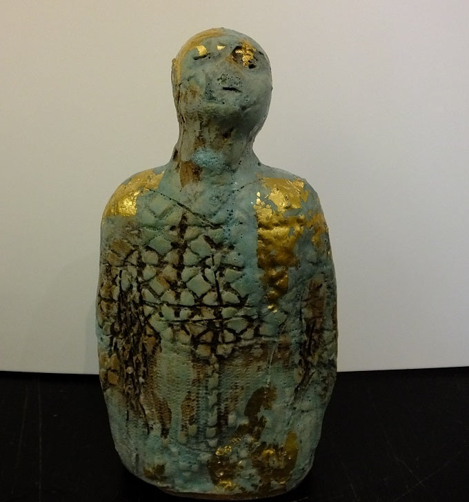 Image of Gold and Green Figure by Anna Donovan 