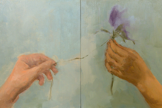 Image of Pulling the Thread (Diptych) by Leah Davis 