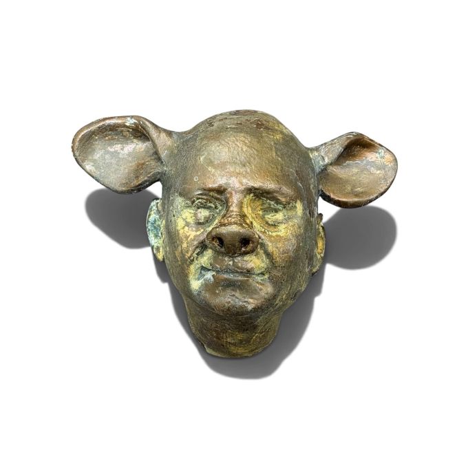 Bronze Pig Head 1