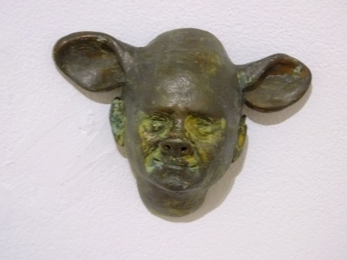 Bronze Pig Head 1