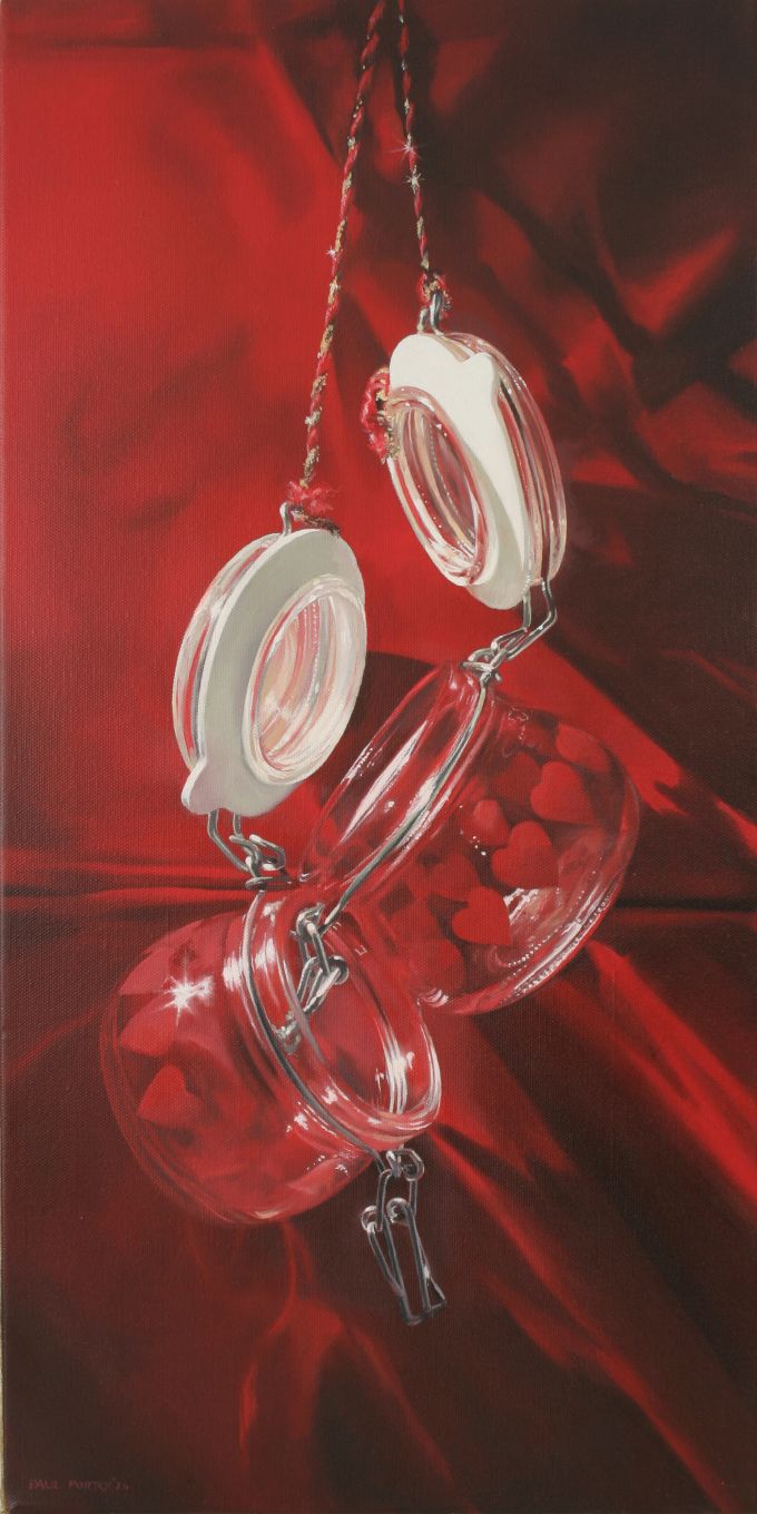Image of 2 Kilner Jars on Red Background by Paul Porter 