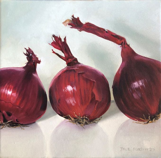 Image of 3 Red Onions by Paul Porter 