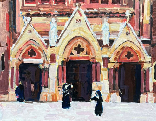 Image of Two Nuns Snowball Fighting at Clonard by Shauna Fox 