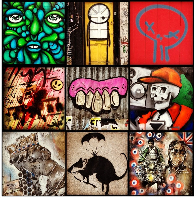 Image of Graffiti : London ( set of 9 artworks ) by Tracey Moberly 