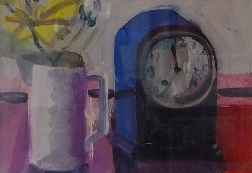 Image of Still Life with clock by Brian Ballard RUA