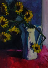Load image into Gallery viewer, Image of Sunflowers on Red by Brian Ballard RUA
